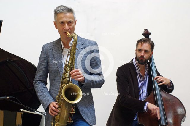 Darius Brubeck Quartet, NJA Fundraiser, Loughton Methodist Church, Essex, Sep 2021. Creator: Brian O'Connor.