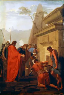 Darius the Great Opening the Tomb of Nitocris 17th century. Artist: Eustache Le Sueur