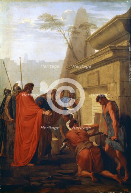 'Darius the Great Opening the Tomb of Nitocris', 17th century. Artist: Eustache Le Sueur