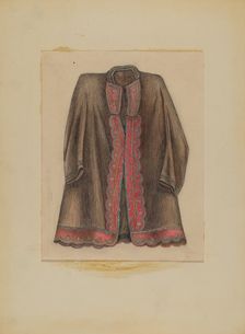 Dark Brown Cotton Coat, c. 1935. Creator: Michael Trekur