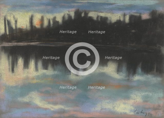 Dark Embankment, 1928-1930. Creator: Zolo Palugyay.