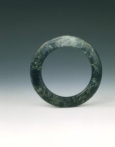 Dark green jade bracelet, Shang dynasty (Erligang Phase), China, c1600-c1400 BC