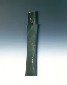 Dark green jade Zhang sceptre, neolithic, Longshan culture, China, c2300-1700 BC. Creator: Unknown
