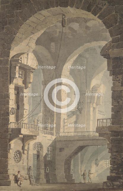 Dark Prison (Carcere Oscura), 1790-99. Creator: JMW Turner.