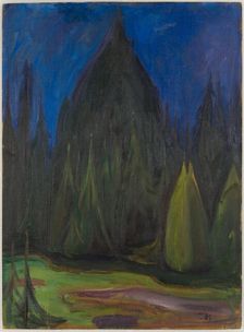 Dark Spruce Forest, 1899. Creator: Munch, Edvard (1863-1944)