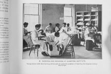 Darning and mending at Hampton Institute, 1917. Creator: Unknown