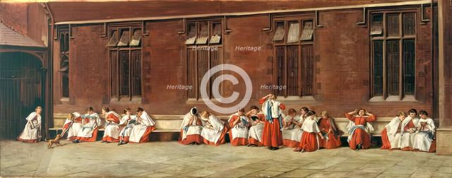 Darning Day - The Red Maids of Bristol, 1876. Creator: Eyre Crowe.