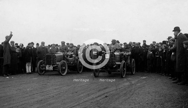 Darracqs at 1902 Bexhill speed trials. Creator: Unknown.