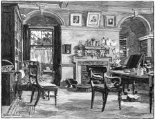 Darwin's study at Down House, his home near Beckenham, Kent, 1883. Creator: Unknown