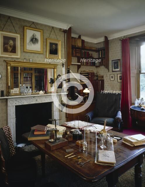 Darwin's study at Down House, c1990-2010. Artist: Nigel Corrie.