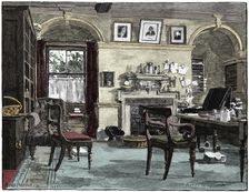 Darwin's study at Down House, his home near Beckenham, Kent, 1883