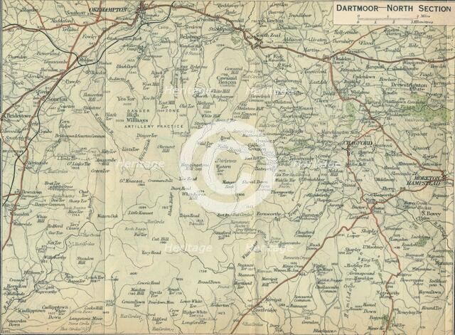 'Dartmoor - North Section', c20th Century. Artist: John Bartholomew.