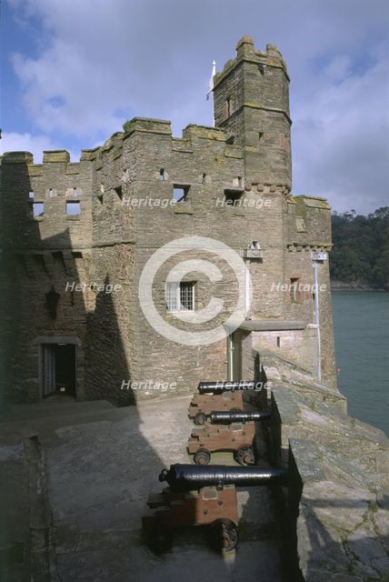 Dartmouth Castle, Devon, 1999. Artist: J Richards