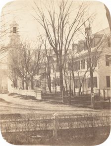 Dartmouth College Church, Professor Clement Long's House, President Nathan..., c. 1858. Creator: Herbert, Henry F