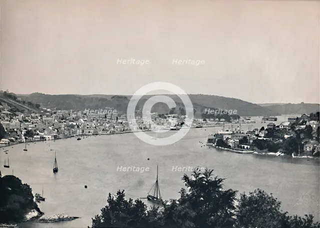 'Dartmouth - General View, Showing the Britannia Floating Naval College', 1895. Artist: Unknown.