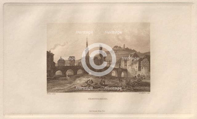 Das Malerische und Romantische Rheinland: Creutznach, 1928. Creator: Henry Winkles (British, 1801-1900); Kurt Schroeder.
