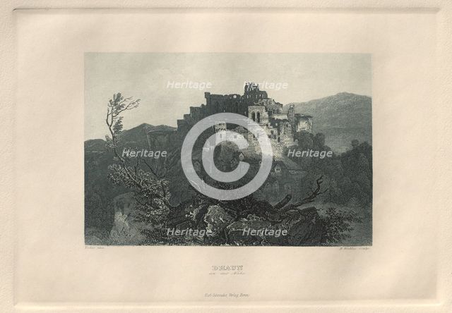 Das Malerische und Romantische Rheinland: Dhaun an der Nahe, 1928. Creator: Henry Winkles (British, 1801-1900); Kurt Schroeder.