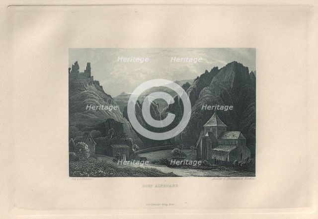 Das Malerische und Romantische Rheinland: Dorf Altenahr, 1928. Creator: Henry Winkles (British, 1801-1900); Kurt Schroeder.
