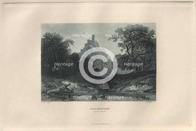 Das Malerische und Romantische Rheinland: Ehrenburg an der Mosel, 1928. Creator: Henry Winkles (British, 1801-1900); Kurt Schroeder.