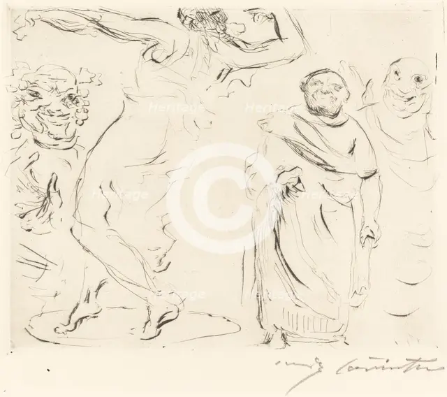 Das Gastmahl des Trimalchio: pl. XI (The Banquet of Trimalchio: pl. XI), 1919. Creator: Lovis Corinth.