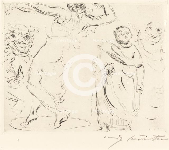 Das Gastmahl des Trimalchio: pl. XI (The Banquet of Trimalchio: pl. XI), 1919. Creator: Lovis Corinth.