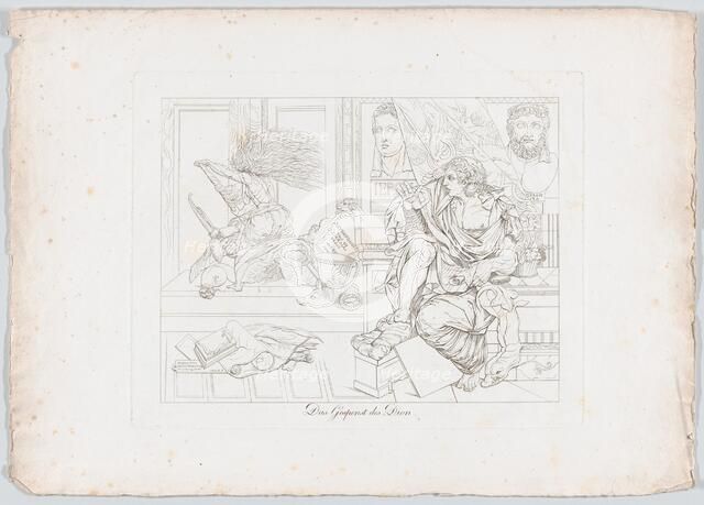Das Gespenst des Dion (The Apparition Appears to Dion Wielding a Broom, Plutarch, Dion, 55..., 1806. Creator: Johann Heinrich Lips.