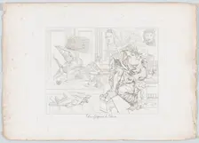 Das Gespenst des Dion (The Apparition Appears to Dion Wielding a Broom, Plutarch, Dion, 55..., 1806. Creator: Johann Heinrich Lips