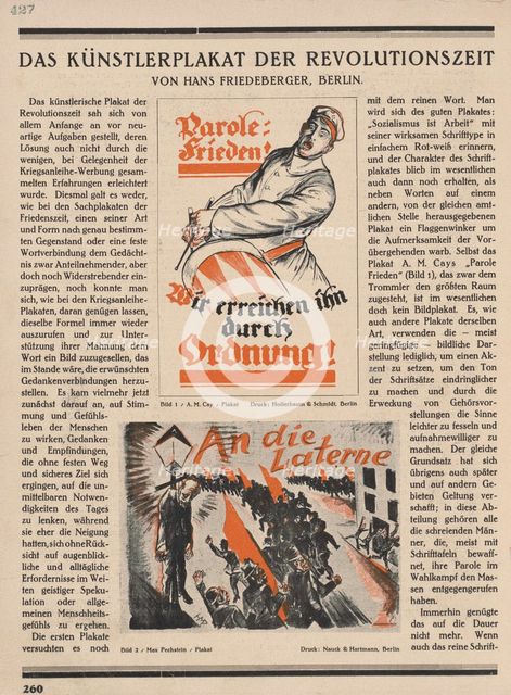 Das Künstlerplakat der Revolutionszeit, c1919. Creator: Max Pechstein.