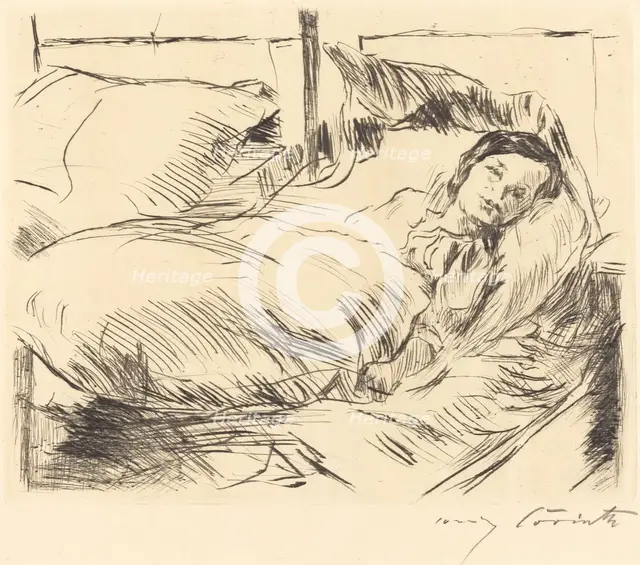 Das Kranke Kind (The Sick Child), 1918. Creator: Lovis Corinth.