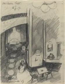 Das leere Café (The Empty Café), 1917. Creator: Walter Gramatté