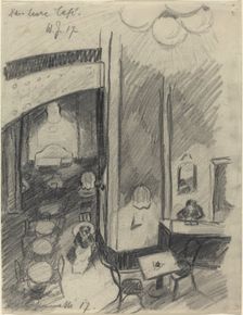 Das leere Café (The Empty Café), 1917. Creator: Walter Gramatté