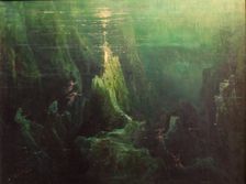 Das Rheingold, 1st scene, at the bottom of the Rhine. Bayreuth, 1896, 1896