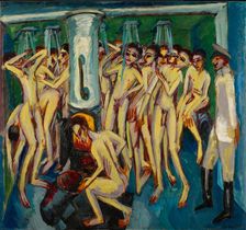 Das Soldatenbad (Artillerymen), 1915. Creator: Kirchner, Ernst Ludwig (1880-1938)