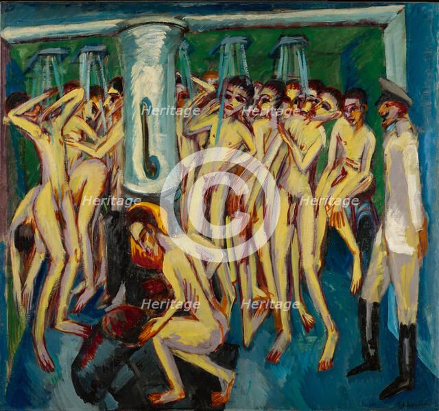 Das Soldatenbad (Artillerymen), 1915. Creator: Kirchner, Ernst Ludwig (1880-1938).