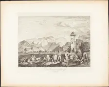 Das Tännengebirge bei Salzburg (The Tännengebirge near Salzburg), 1830. Creator: Ludwig Richter