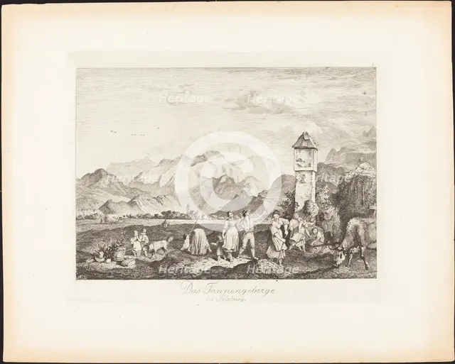 Das Tännengebirge bei Salzburg (The Tännengebirge near Salzburg), 1830. Creator: Ludwig Richter.