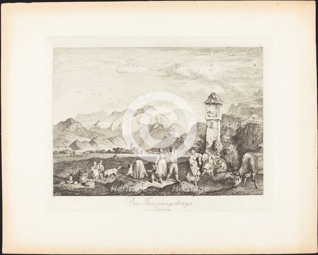 Das Tännengebirge bei Salzburg (The Tännengebirge near Salzburg), 1830. Creator: Ludwig Richter.
