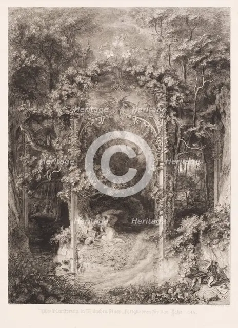 Das Waldfräulein (The Lady of the Forest), 1845. Creator: Eugen Napoleon Neureuther.