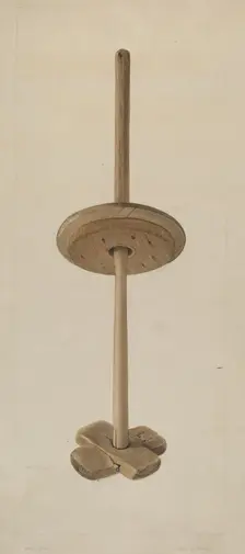 Dasher for Butter Churn, 1935/1942. Creator: Clyde L. Cheney