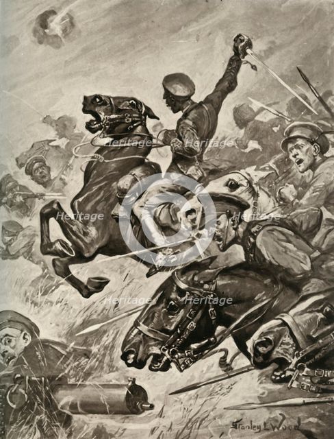 'Dashing Dragoon Guards Rout German Infantry in the Great Advance', 1916. Creator: Unknown.