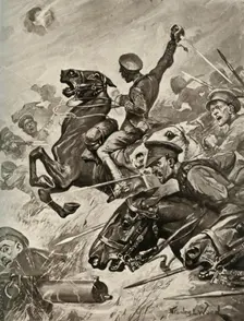 Dashing Dragoon Guards Rout German Infantry in the Great Advance 1916. Creator: Unknown