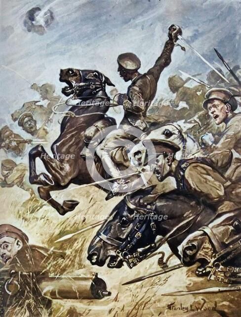 'Dashing Dragoon Guards Rout German Infantry in the Great Advance', 1916. Creator: Unknown.