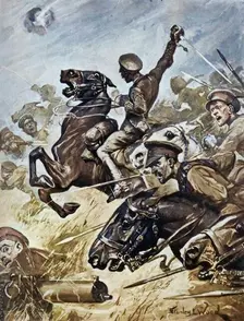 Dashing Dragoon Guards Rout German Infantry in the Great Advance 1916. Creator: Unknown