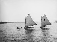 D.B.C.Y. [Detroit Boat Club yacht] regatta, # 18 & # 19, first ground, 3rd turn, c1900-1910. Creator: John S Johnston