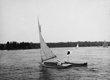 D.B.C.Y. [Detroit Boat Club yacht] regatta, # 18 turning water works stake first, c1900-1910. Creator: John S Johnston