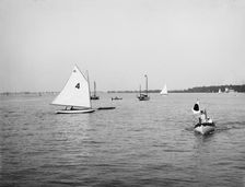 D.B.C.Y. [Detroit Boat Club yacht] regatta, # 19 first on 2nd turn, between 1900 and 1910. Creator: Unknown