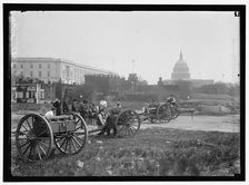 D.C. Art. practice gunnery, between 1909 and 1923. Creator: Harris & Ewing