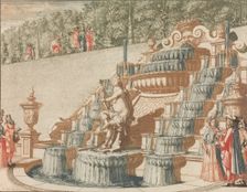 De Cascade van Galathea, aan de West-zyde van de Groote Tuin in: Tooneel Der Voornaamste..., n.d.. Creator: Lorenz Scherm