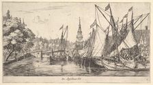 De Appelmarckt (The Apple Market), from Views in Amsterdam, plate 6, ca. 1659/62 (?). Creator: Reinier Zeeman