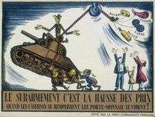 De Gaulle depicted as a warmonger, 1950